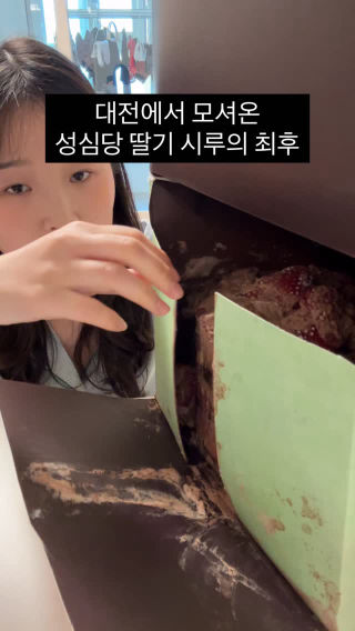 제발 몰래카메라라고 해주세요...🥲 #성심당 #딸기시루 #케이크 #대참사 #fyp