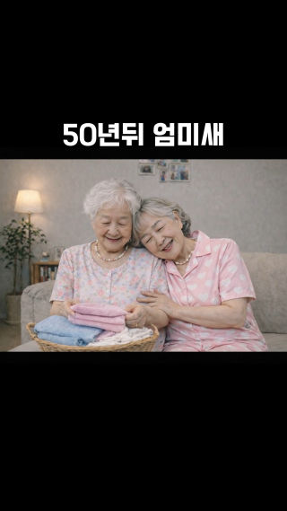 엄마랑 노는 게 제일 좋아
 
 #미래 #고령화 #사회 #가족 #할머니 #엄마 #딸 #엄미새