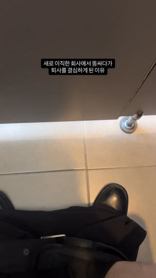 똥싸다가 퇴사 결심했습니다.